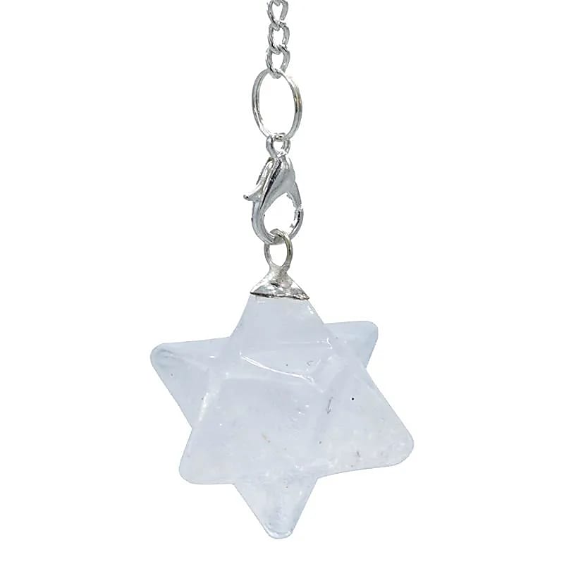 Pendolo Chakra Merkaba in Cristallo di rocca