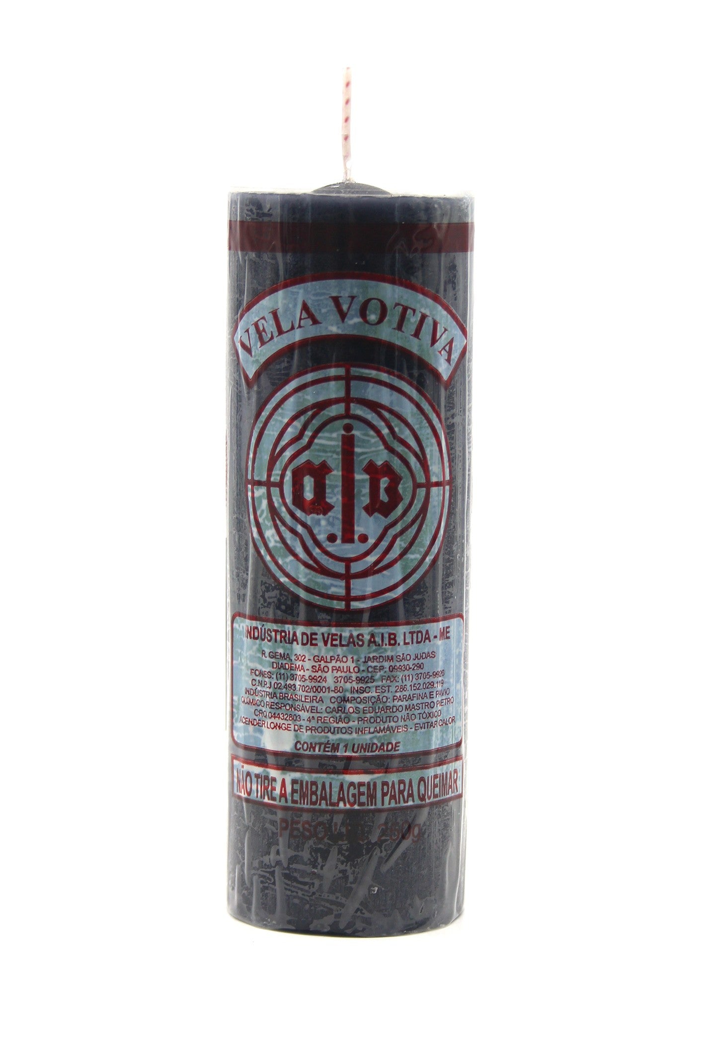 Candela Votiva 7 Giorni - Nera