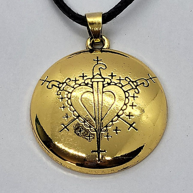 6804 - Oshun Voodoo Loa Veve amuleto Ezili Dantor