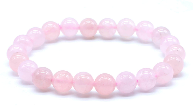 Bracciale Energetico Quarzo Rosa 8mm "A"