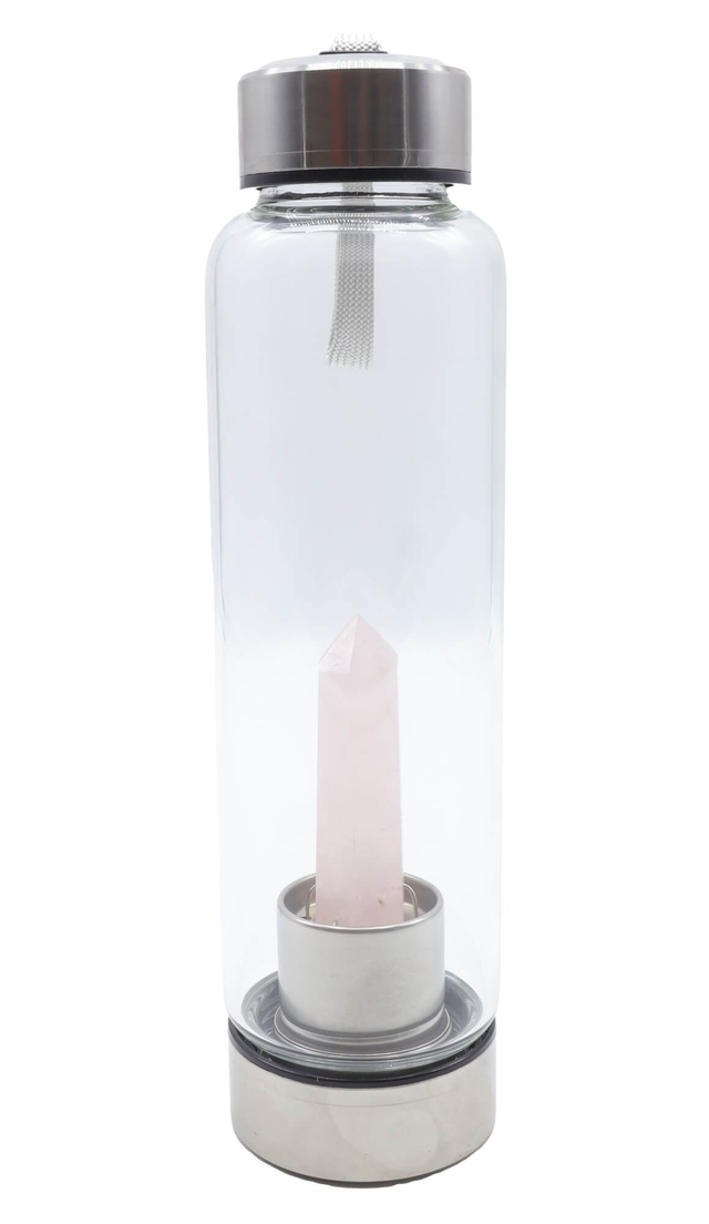 Bottiglia Tadasana con Quarzo Rosa