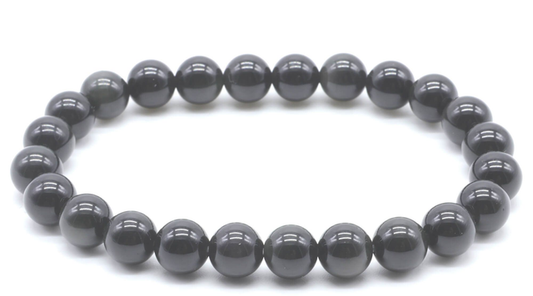 Bracciale Energetico Ossidiana Nera 8mm "A"
