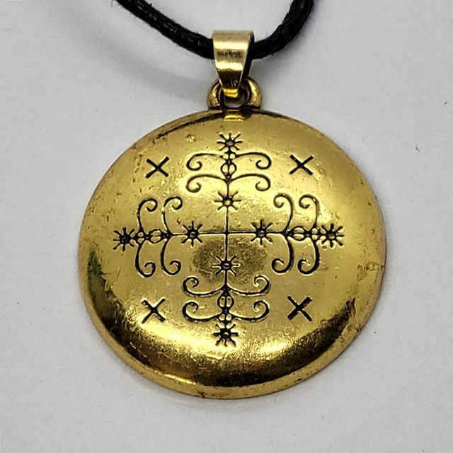 6808 - Voodoo Loa Veve Amuleto Papa Legba