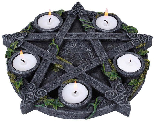 Portacandele Wiccan Pentagram