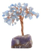 Albero della fortuna con base in Ametista - Acquamarina