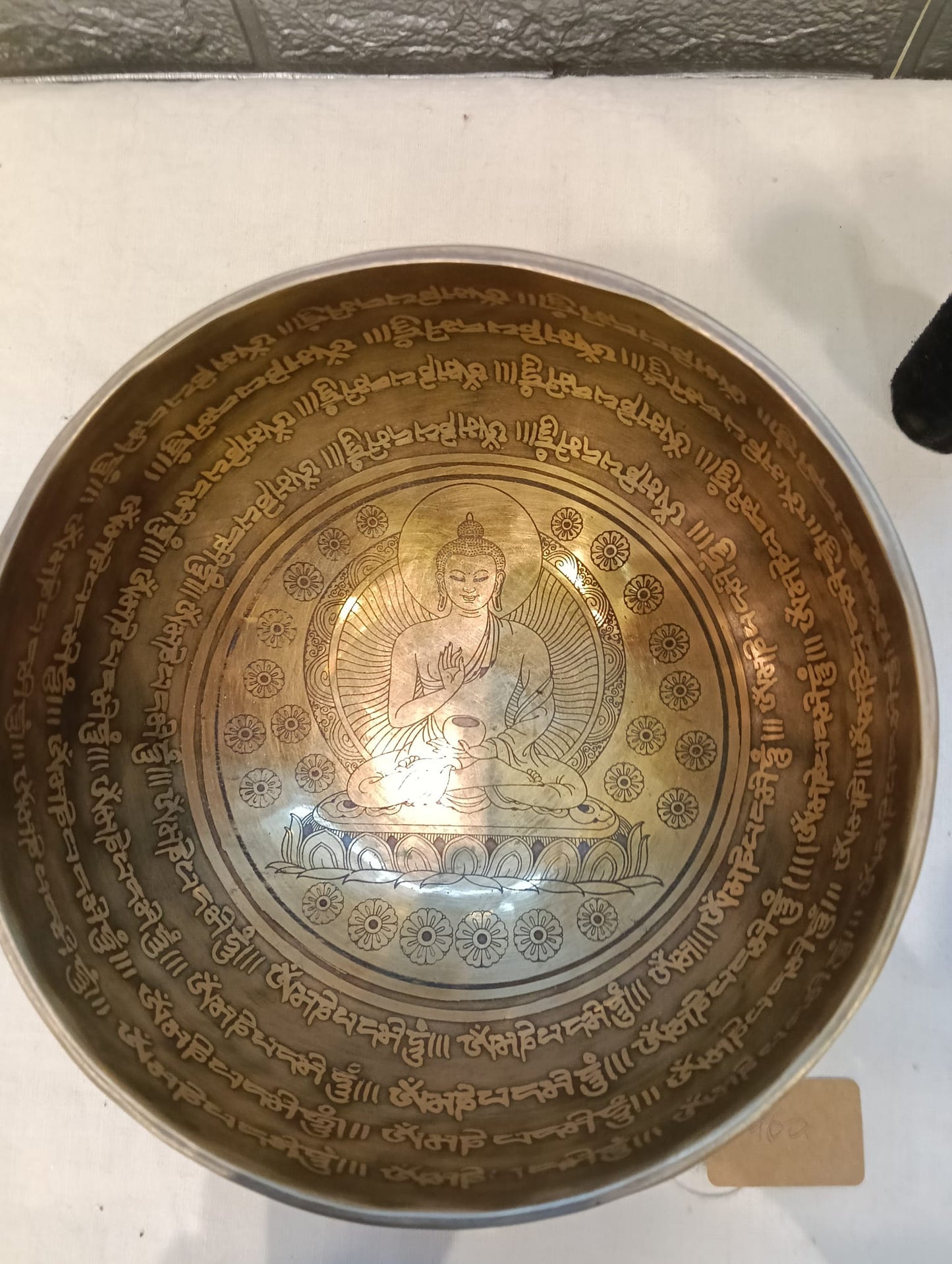 Campana tibetana artigianale decorata – Ø 16 cm