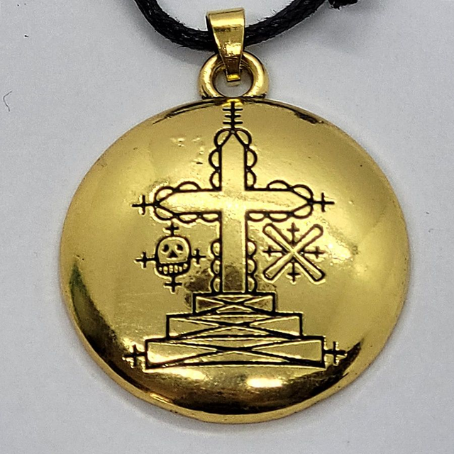 6807 - Voodoo Loa Veve Amuleto Papa Ghede