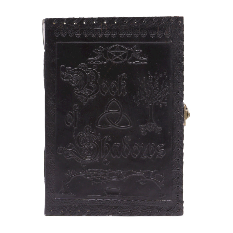 Diario in pelle libro delle ombre Triquetra 25x18 Cm