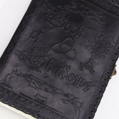 Diario in pelle libro delle ombre Triquetra 25x18 Cm